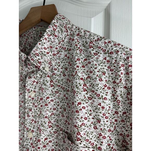 J Crew Men's Slim Button Down Shirt Secret Wash Shirting L/S Floral Print Size L - Picture 3 of 12